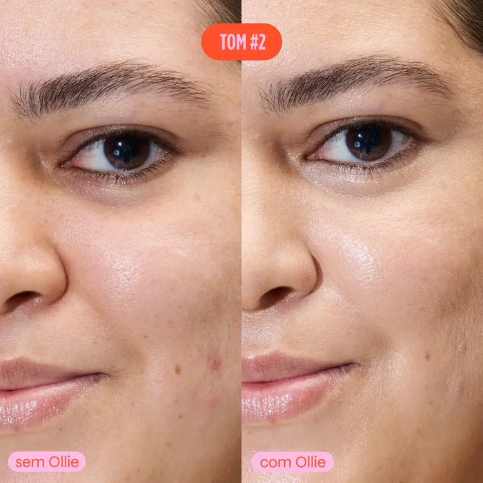 antes e depois do corretivo em bastão ollie fps 30 no tom 