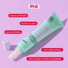Creme para olhos antioxidante da Ollie, fps 60 textura ultrafluida, ilumina na hora, suaviza olheiras, com niacinamida. Reduz bolsas e linhas de expressão.